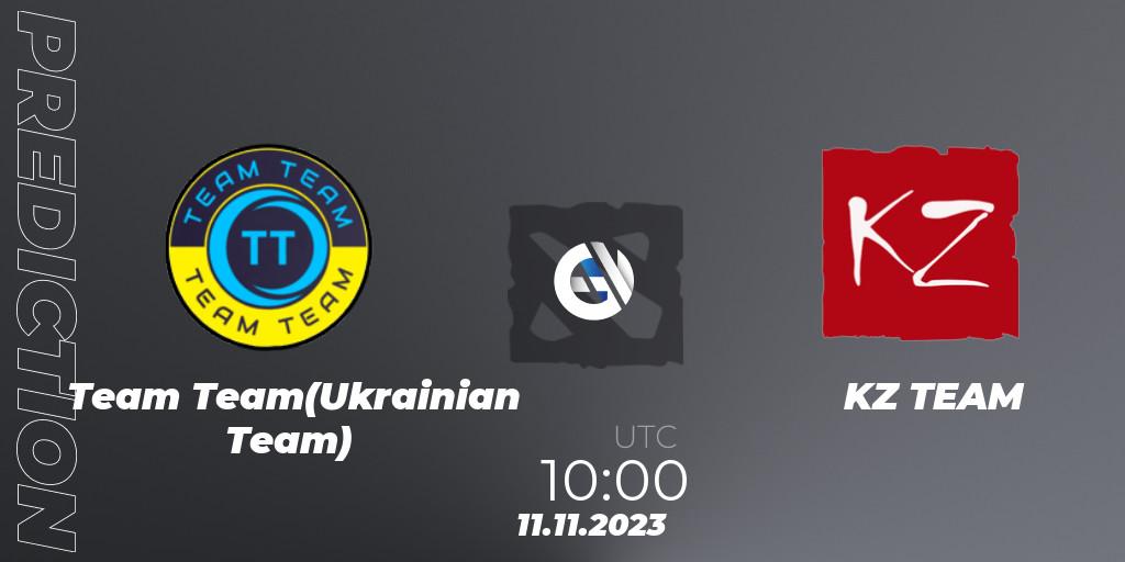 Pronóstico Team Team(Ukrainian Team) - KZ TEAM. 26.11.23, Dota 2, European Pro League Season 14