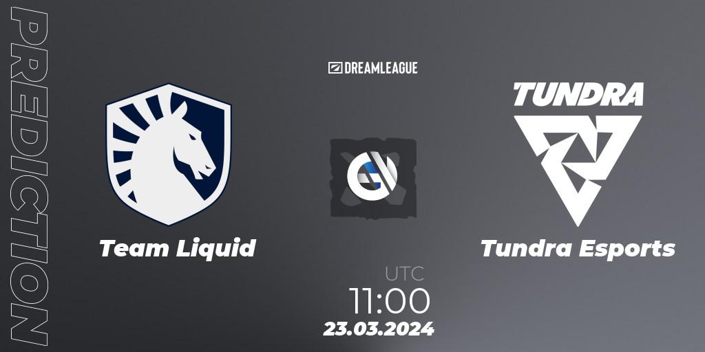 Pronóstico Team Liquid - Tundra Esports. 23.03.24, Dota 2, DreamLeague Season 23: Western Europe Closed Qualifier