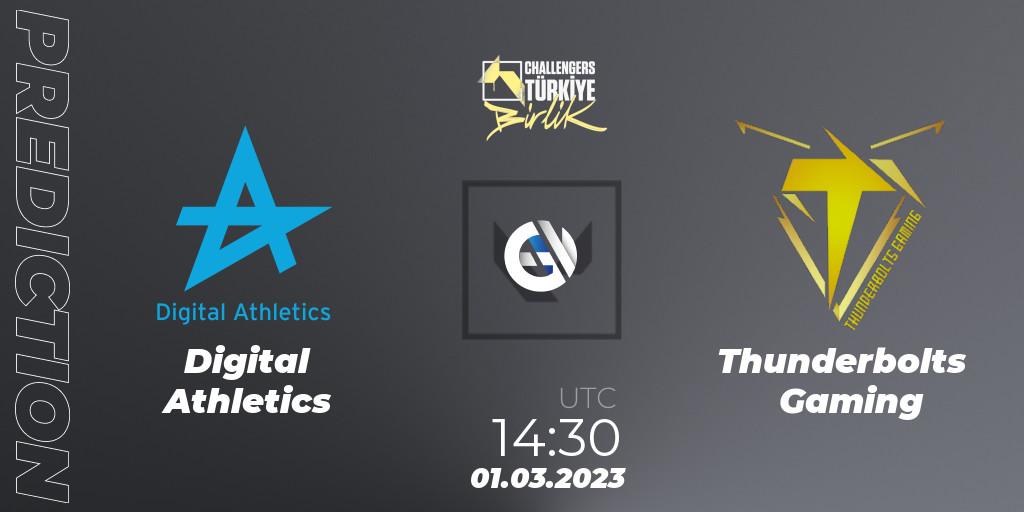 Pronóstico Digital Athletics - Thunderbolts Gaming. 01.03.23, VALORANT, VALORANT Challengers 2023 Turkey: Birlik Split 1
