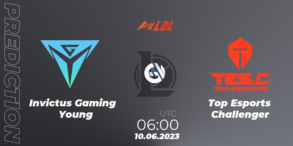 Pronóstico Invictus Gaming Young - Top Esports Challenger. 10.06.23, LoL, LDL 2023 - Regular Season - Stage 2 Playoffs