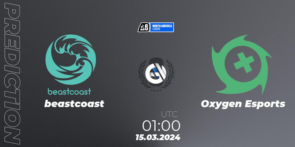 Pronóstico beastcoast - Oxygen Esports. 22.03.2024 at 01:00, Rainbow Six, North America League 2024 - Stage 1
