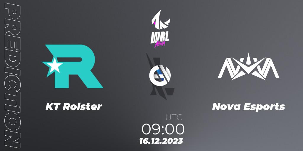 Pronóstico KT Rolster - Nova Esports. 16.12.2023 at 09:00, Wild Rift, WRL Asia 2023 - Season 2 - Regular Season