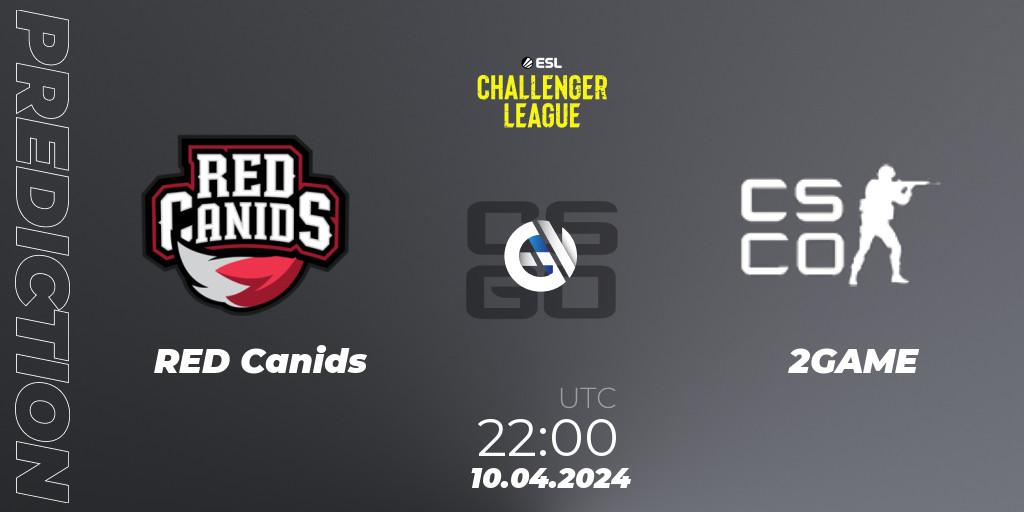Pronóstico RED Canids - 2GAME. 10.04.24, CS2 (CS:GO), ESL Challenger League Season 47: South America