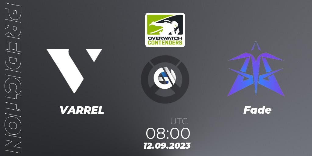 Pronóstico VARREL - Fade. 12.09.2023 at 08:00, Overwatch, Overwatch Contenders 2023 Fall Series: Asia Pacific