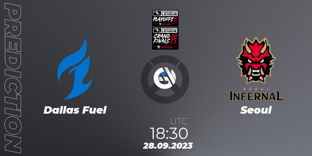 Pronóstico Dallas Fuel - Seoul. 28.09.23, Overwatch, Overwatch League 2023 - Playoffs