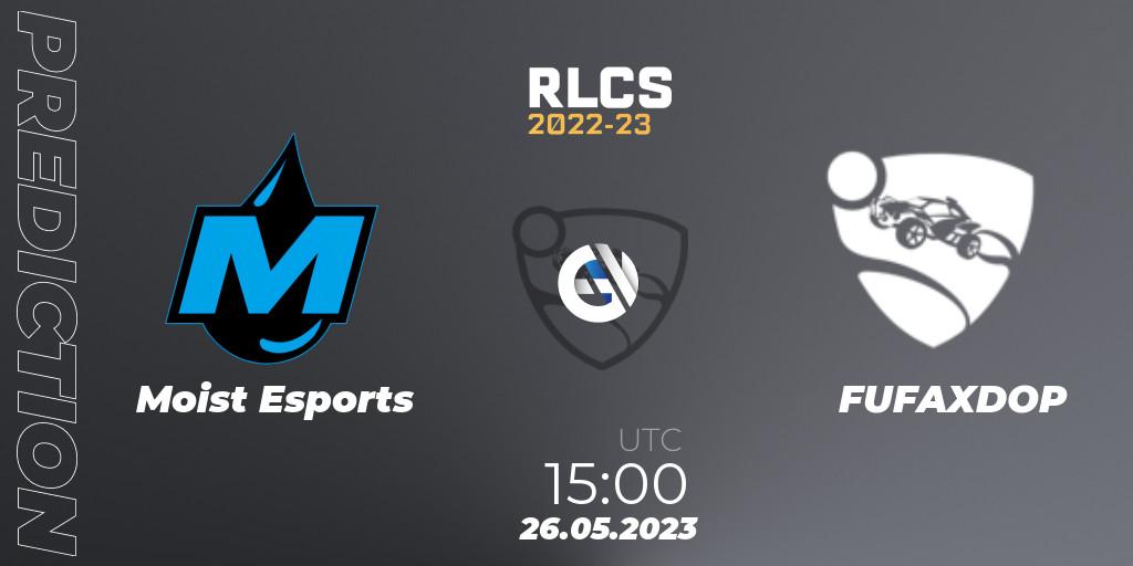 Pronóstico Moist Esports - FUFAXDOP. 26.05.2023 at 15:00, Rocket League, RLCS 2022-23 - Spring: Europe Regional 2 - Spring Cup