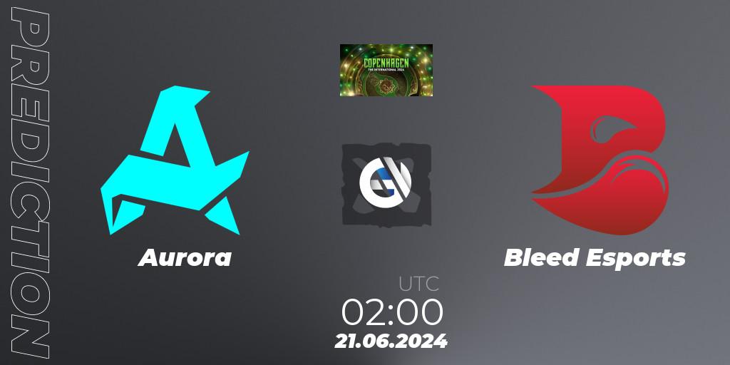 Pronóstico Aurora - Bleed Esports. 21.06.2024 at 02:20, Dota 2, The International 2024: Southeast Asia Closed Qualifier