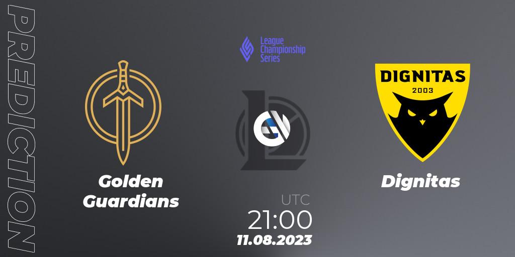Pronóstico Golden Guardians - Dignitas. 11.08.2023 at 21:00, LoL, LCS Summer 2023 - Playoffs