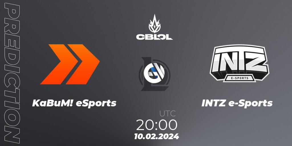 Pronóstico KaBuM! eSports - INTZ e-Sports. 10.02.24, LoL, CBLOL Split 1 2024 - Group Stage