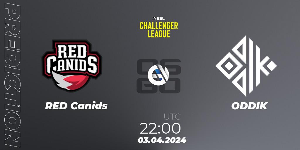 Pronóstico RED Canids - ODDIK. 03.04.2024 at 22:00, Counter-Strike (CS2), ESL Challenger League Season 47: South America