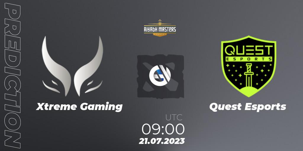 Pronóstico Xtreme Gaming - PSG Quest. 21.07.2023 at 09:10, Dota 2, Riyadh Masters 2023 - Group Stage