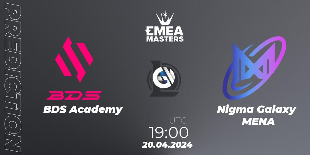 Pronóstico BDS Academy - Nigma Galaxy MENA. 20.04.24, LoL, EMEA Masters Spring 2024 - Group Stage