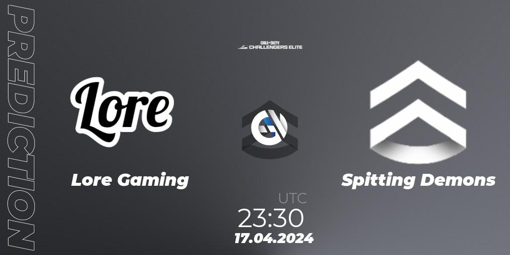 Pronóstico Lore Gaming - Spitting Demons. 24.04.2024 at 21:30, Call of Duty, Call of Duty Challengers 2024 - Elite 2: NA