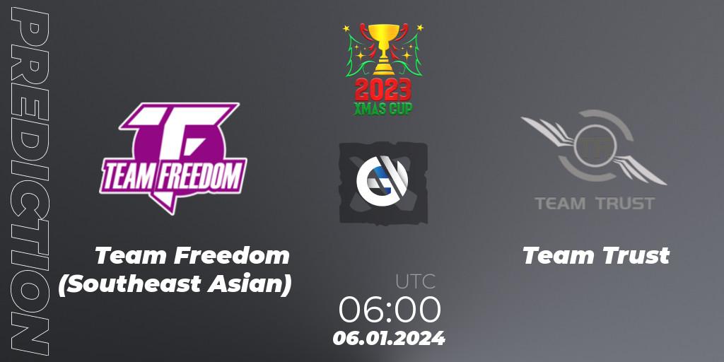 Pronóstico Team Freedom (Southeast Asian) - Team Trust. 06.01.2024 at 06:00, Dota 2, Xmas Cup 2023