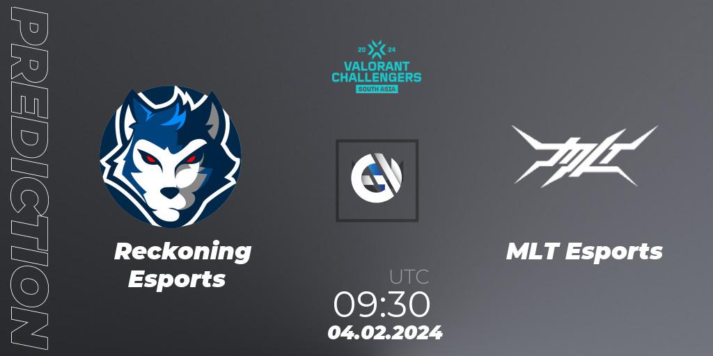 Pronóstico Reckoning Esports - MLT Esports. 04.02.2024 at 09:30, VALORANT, VALORANT Challengers 2024: South Asia Split 1 - Cup 1