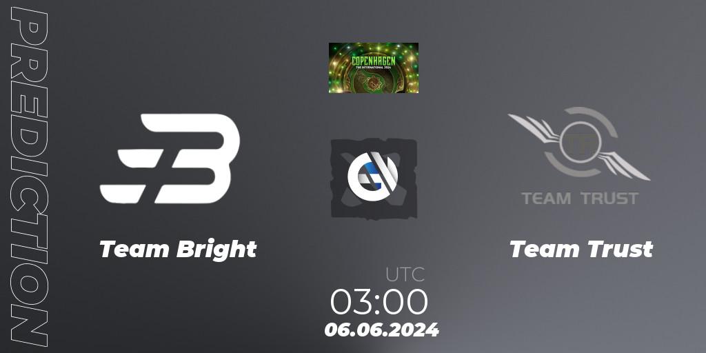 Pronóstico Team Bright - Team Trust. 06.06.2024 at 03:00, Dota 2, The International 2024: China Open Qualifier #1