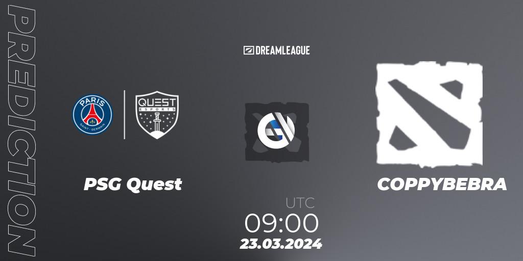 Pronóstico PSG Quest - COPPYBEBRA. 23.03.24, Dota 2, DreamLeague Season 23: MENA Closed Qualifier