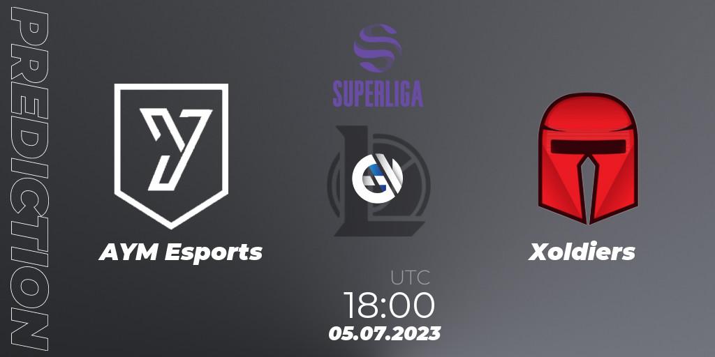Pronóstico AYM Esports - Xoldiers. 05.07.2023 at 17:10, LoL, LVP Superliga 2nd Division 2023 Summer