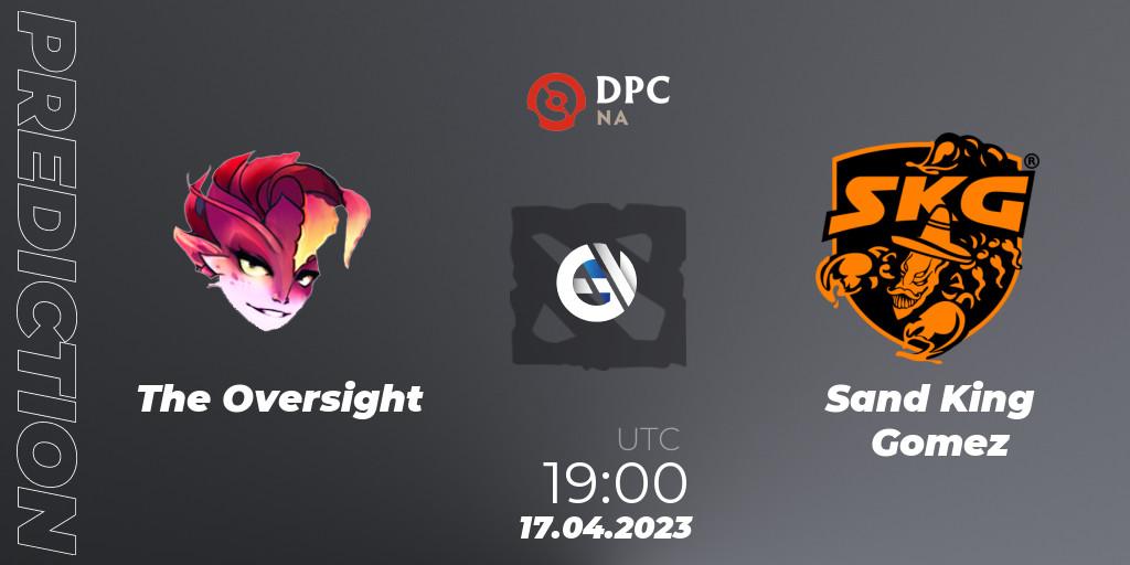 Pronóstico The Oversight - Sand King Gomez. 17.04.2023 at 20:05, Dota 2, DPC 2023 Tour 2: NA Division II (Lower)