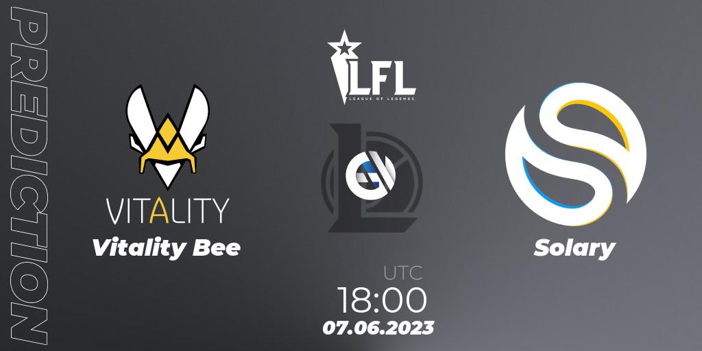 Pronóstico Vitality Bee - Solary. 07.06.23, LoL, LFL Summer 2023 - Group Stage