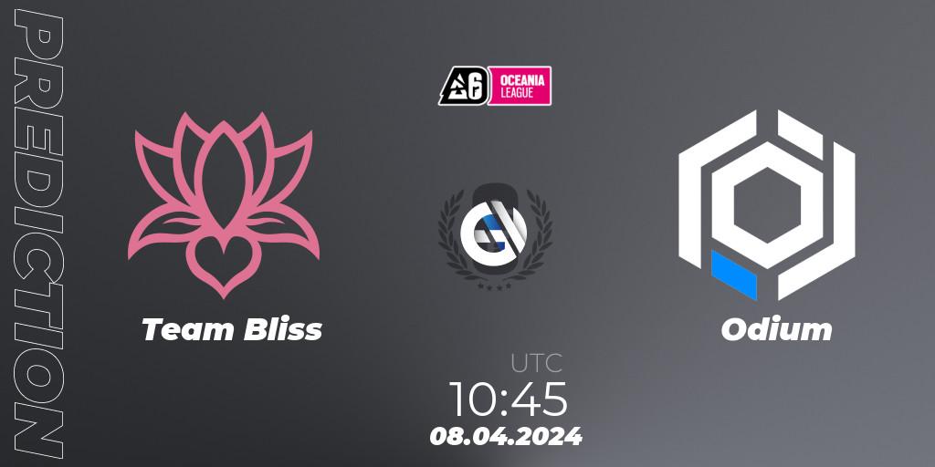 Pronóstico Team Bliss - Odium. 08.04.2024 at 11:45, Rainbow Six, Oceania League 2024 - Stage 1