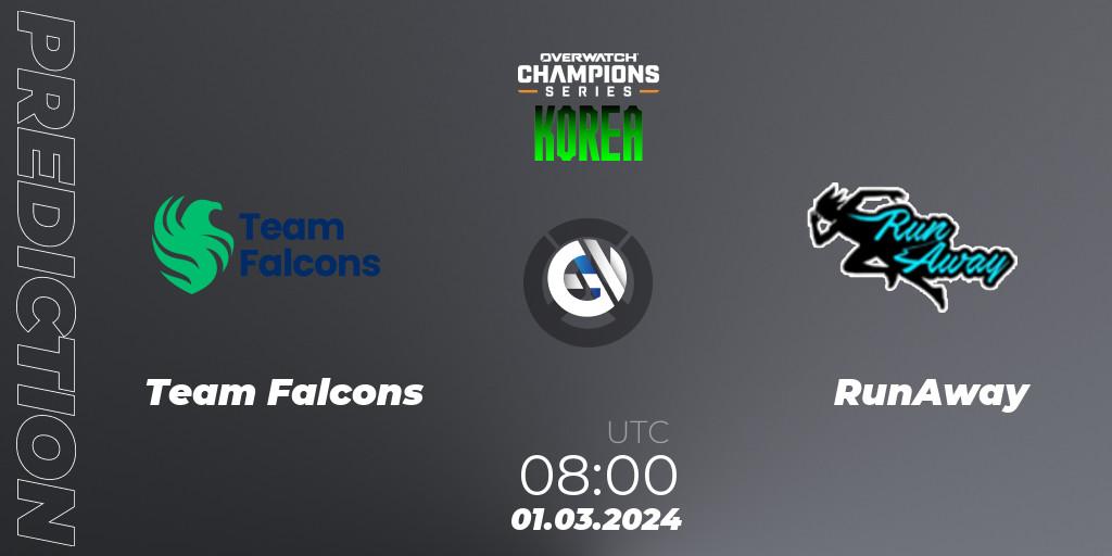 Pronóstico Team Falcons - RunAway. 01.03.2024 at 08:00, Overwatch, Overwatch Champions Series 2024 - Stage 1 Korea