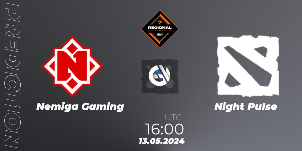 Pronóstico Nemiga Gaming - Night Pulse. 13.05.2024 at 16:30, Dota 2, RES Regional Series: EU #2