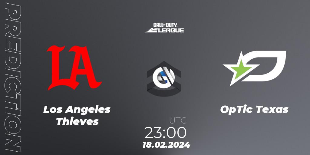 Pronóstico Los Angeles Thieves - OpTic Texas. 18.02.24, Call of Duty, Call of Duty League 2024: Stage 2 Major Qualifiers