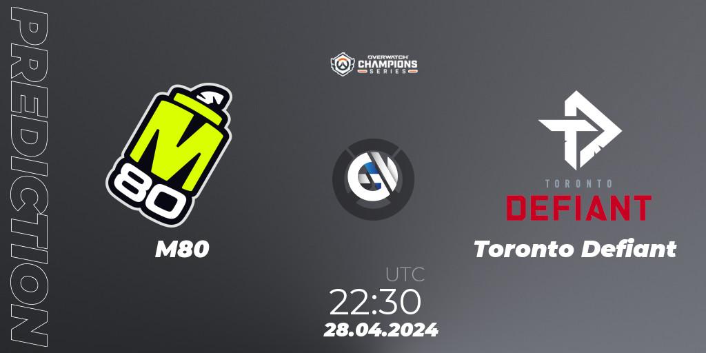 Pronóstico M80 - Toronto Defiant. 28.04.24, Overwatch, Overwatch Champions Series 2024 - North America Stage 2 Main Event