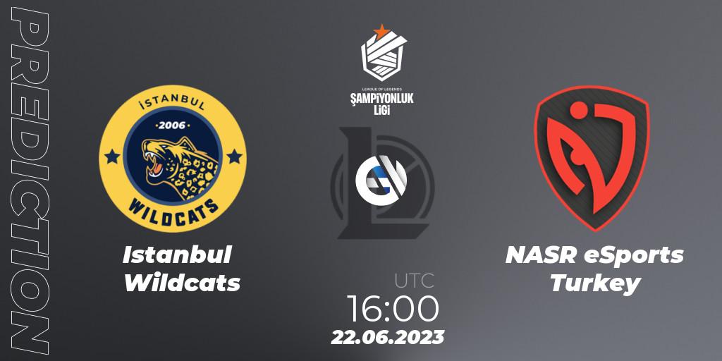 Pronóstico Istanbul Wildcats - NASR eSports Turkey. 22.06.2023 at 16:00, LoL, TCL Summer 2023 - Group Stage