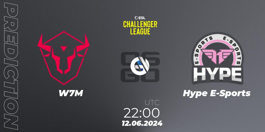 Pronóstico W7M - Hype E-Sports. 12.06.2024 at 22:00, Counter-Strike (CS2), ESL Challenger League Season 47 Relegation: South America