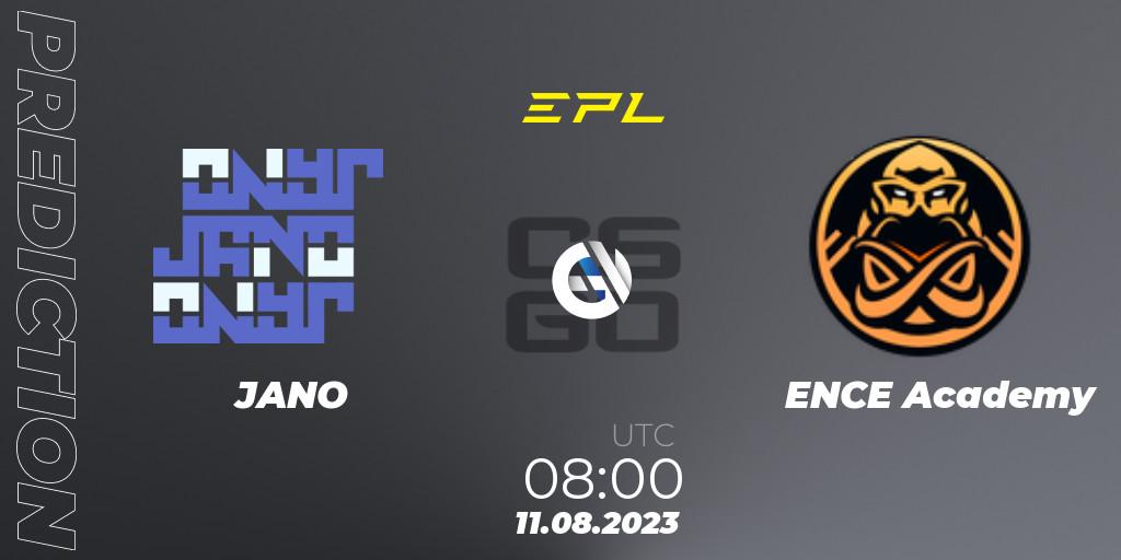 Pronóstico JANO - ENCE Academy. 11.08.2023 at 08:00, Counter-Strike (CS2), European Pro League Season 10: Division 2