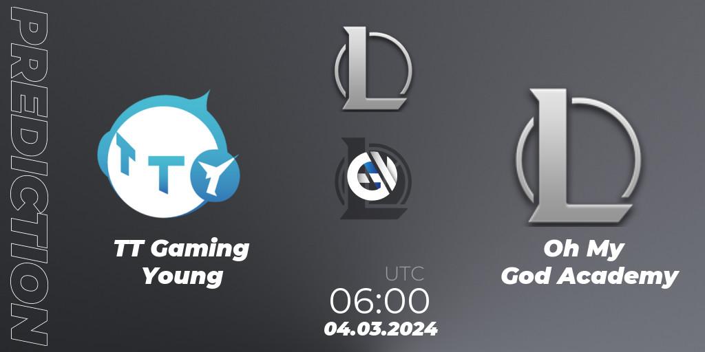 Pronóstico TT Gaming Young - Oh My God Academy. 04.03.2024 at 06:00, LoL, LDL 2024 - Stage 1