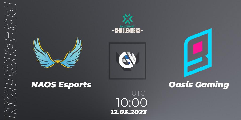Pronóstico NAOS Esports - Oasis Gaming. 12.03.2023 at 10:00, VALORANT, VALORANT Challengers 2023: Philippines Split 1