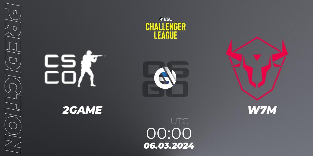 Pronóstico 2GAME - W7M. 06.03.24, CS2 (CS:GO), ESL Challenger League Season 47: South America