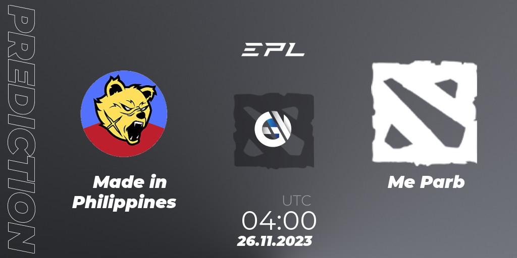 Pronóstico Made in Philippines - Me Parb. 03.12.2023 at 07:00, Dota 2, EPL World Series: Southeast Asia Season 1