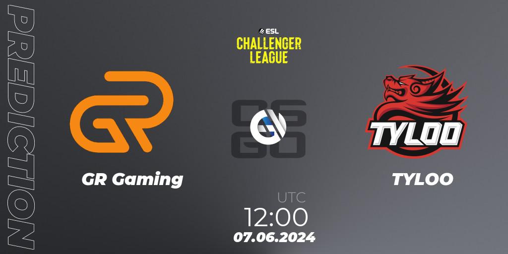 Pronóstico GR Gaming - TYLOO. 07.06.2024 at 12:00, Counter-Strike (CS2), ESL Challenger League Season 47: Asia