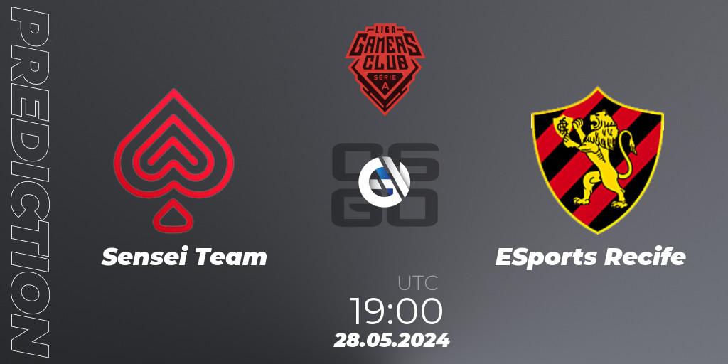 Pronóstico Sensei Team - ESports Recife. 28.05.2024 at 19:00, Counter-Strike (CS2), Gamers Club Liga Série A: May 2024