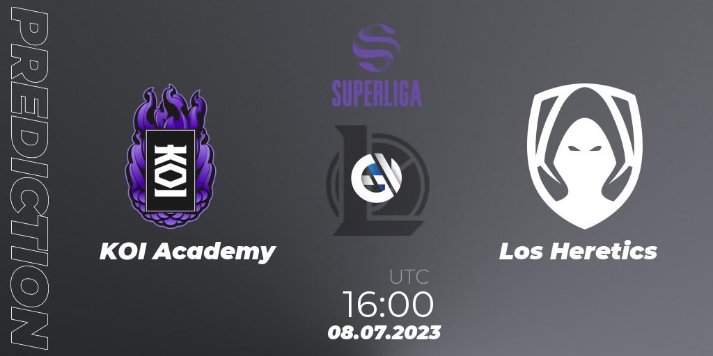 Pronóstico KOI Academy - Los Heretics. 08.07.2023 at 17:00, LoL, Superliga Summer 2023 - Group Stage