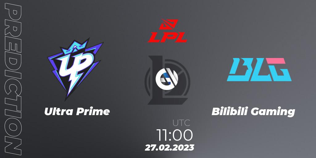 Pronóstico Ultra Prime - Bilibili Gaming. 27.02.2023 at 12:15, LoL, LPL Spring 2023 - Group Stage