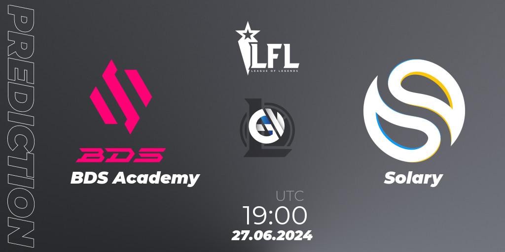 Pronóstico BDS Academy - Solary. 27.06.2024 at 19:00, LoL, LFL Summer 2024
