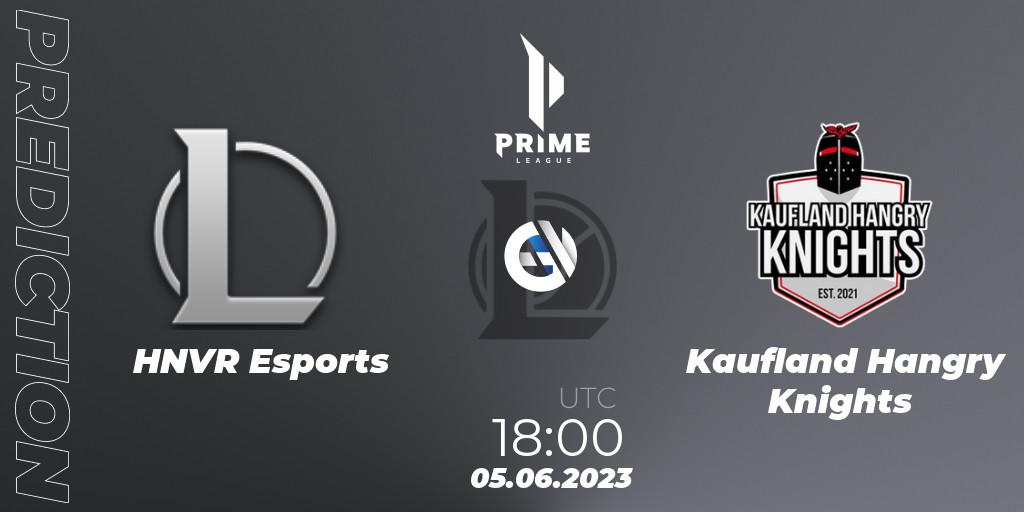 Pronóstico HNVR Esports - Kaufland Hangry Knights. 05.06.2023 at 18:00, LoL, Prime League 2nd Division Summer 2023