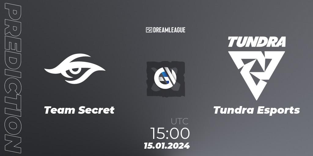 Pronóstico Team Secret - Tundra Esports. 15.01.24, Dota 2, DreamLeague Season 22: Western Europe Closed Qualifier
