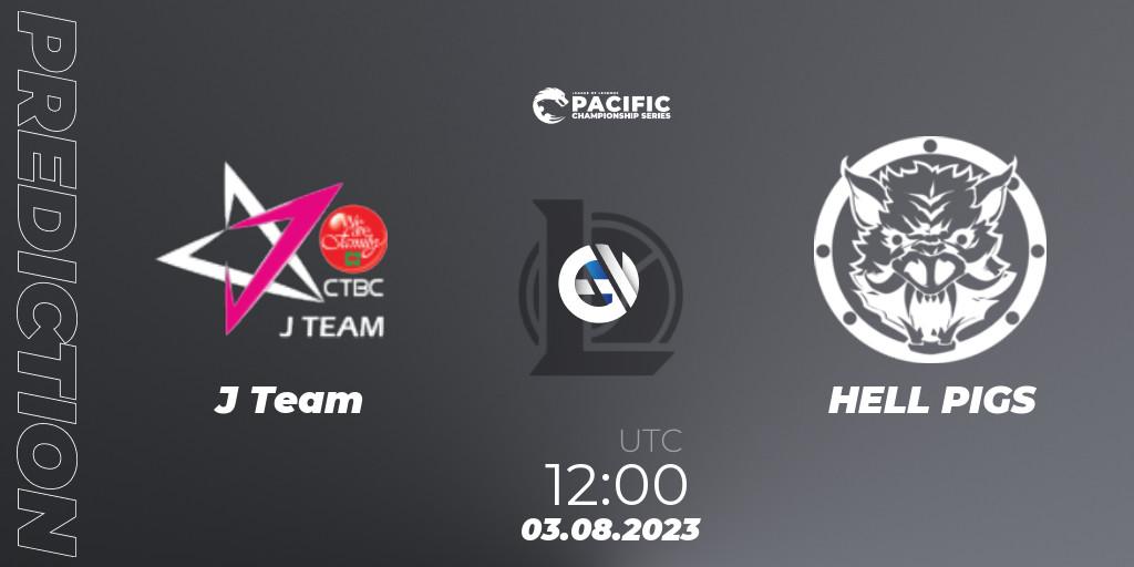 Pronóstico J Team - HELL PIGS. 04.08.2023 at 12:20, LoL, PACIFIC Championship series Group Stage
