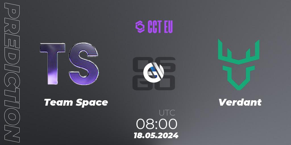 Pronóstico Team Space - Verdant. 18.05.2024 at 08:00, Counter-Strike (CS2), CCT Season 2 European Series #3