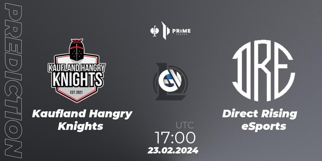 Pronóstico Kaufland Hangry Knights - Direct Rising eSports. 23.02.2024 at 17:00, LoL, Prime League 2nd Division