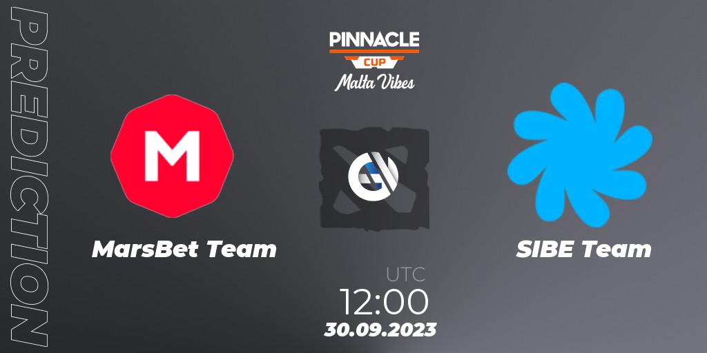Pronóstico MarsBet Team - SIBE Team. 30.09.2023 at 12:00, Dota 2, Pinnacle Cup: Malta Vibes #4