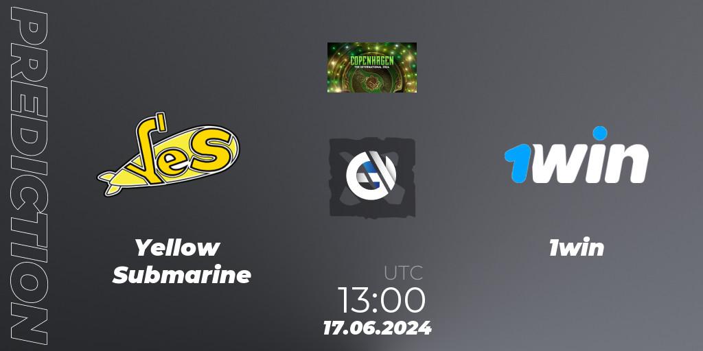 Pronóstico Yellow Submarine - 1win. 17.06.2024 at 14:20, Dota 2, The International 2024: Eastern Europe Closed Qualifier