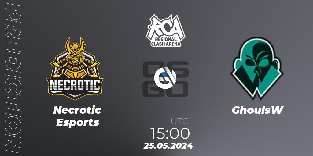 Pronóstico Necrotic Esports - GhoulsW. 25.05.2024 at 15:00, Counter-Strike (CS2), Regional Clash Arena Europe: Closed Qualifier