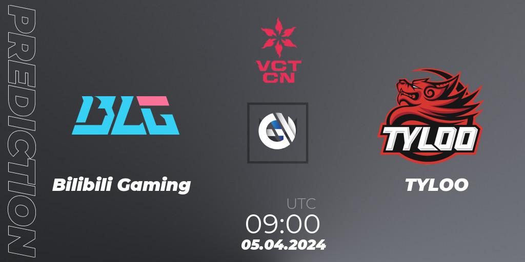 Pronóstico Bilibili Gaming - TYLOO. 05.04.24, VALORANT, VALORANT Champions Tour China 2024: Stage 1 - Group Stage